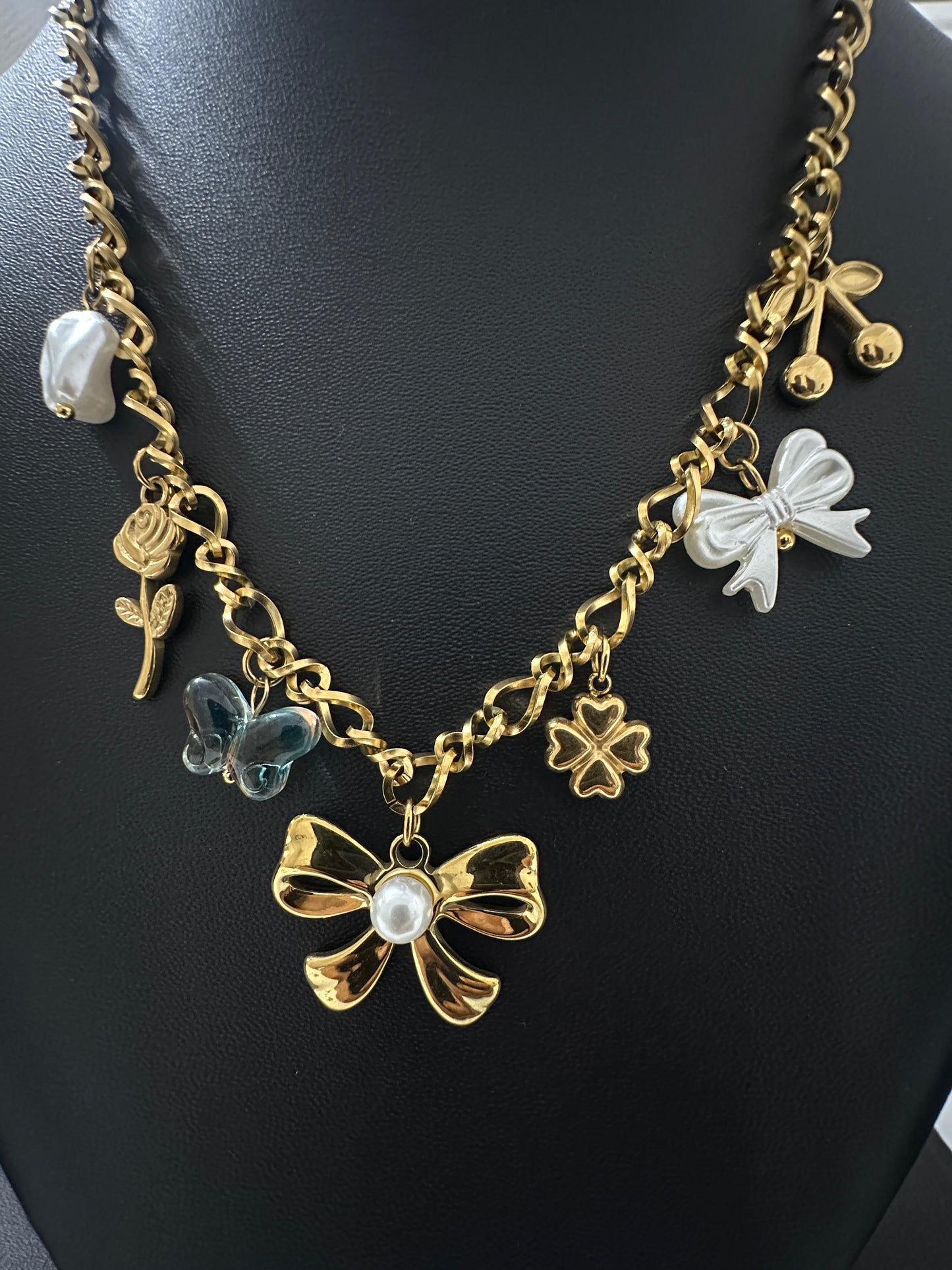 Moonlit Whisper Charm Necklace
