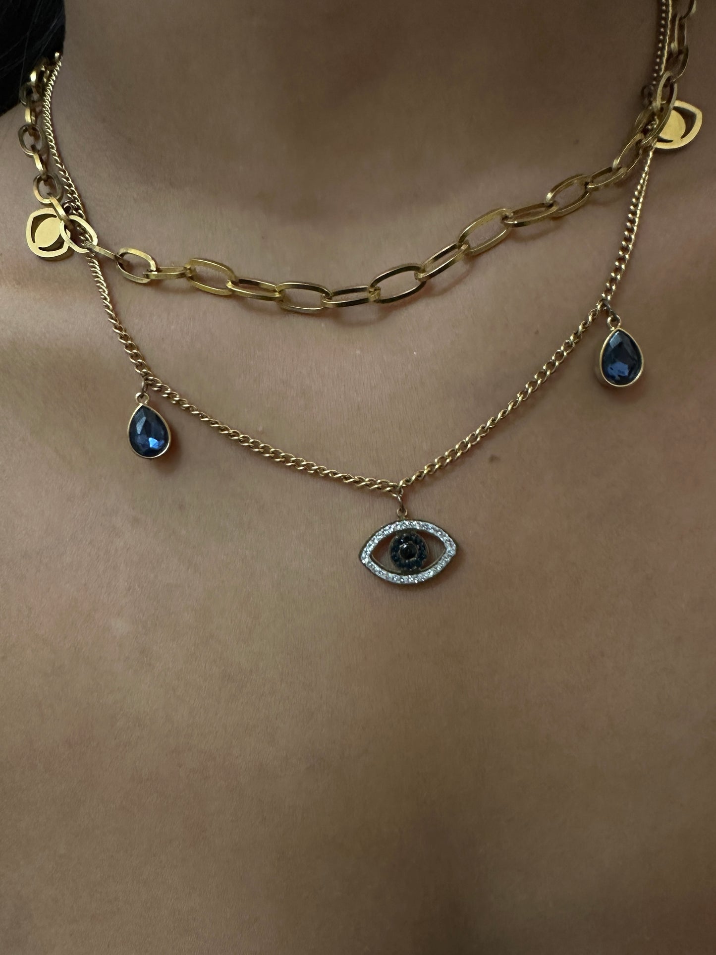 Evil Eye Layered Necklace