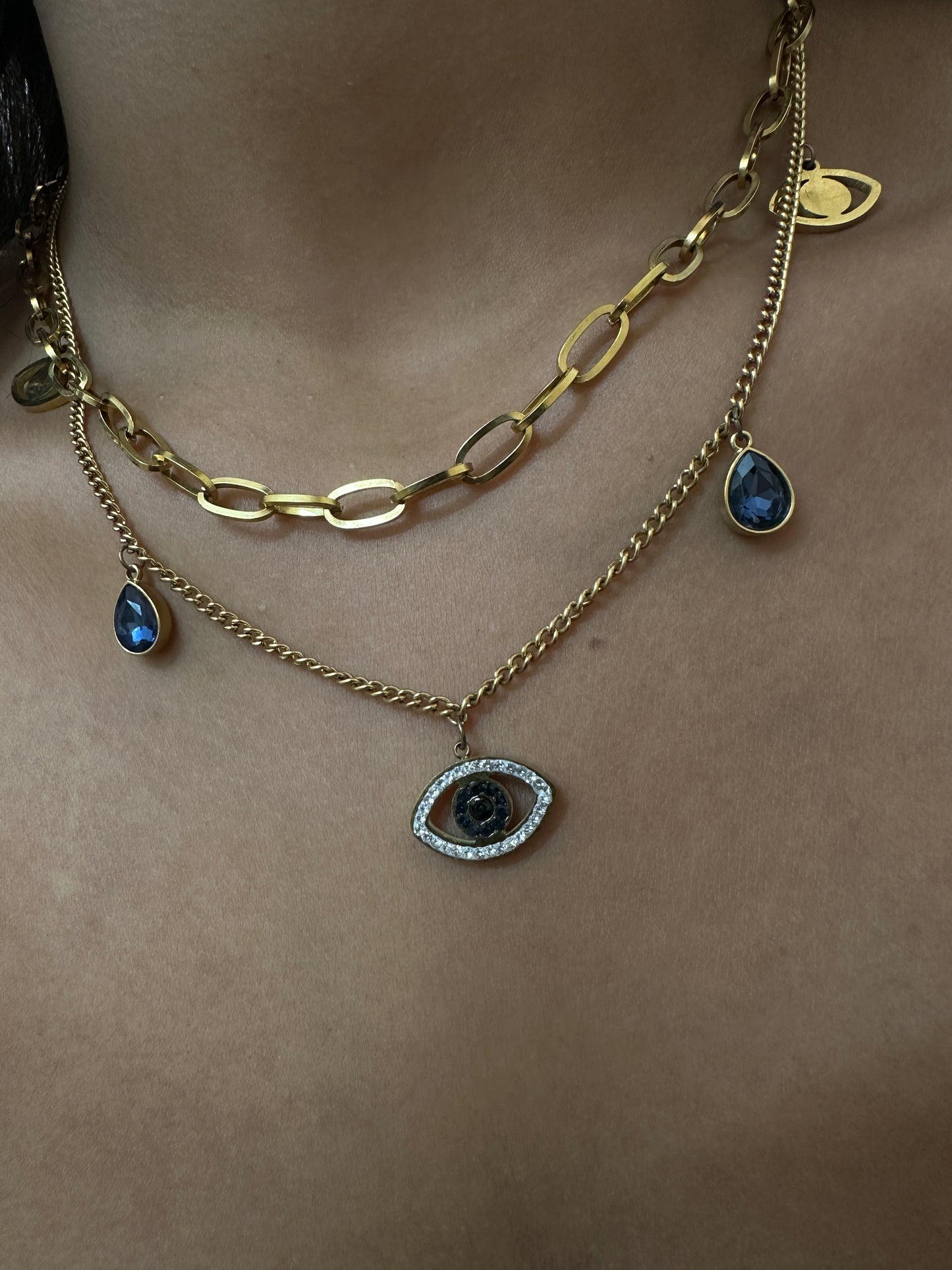 Evil Eye Layered Necklace