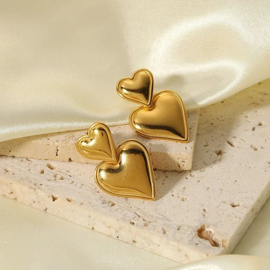 Double Heart Earrings