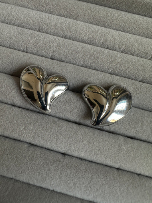 Lilac Heart Earrings