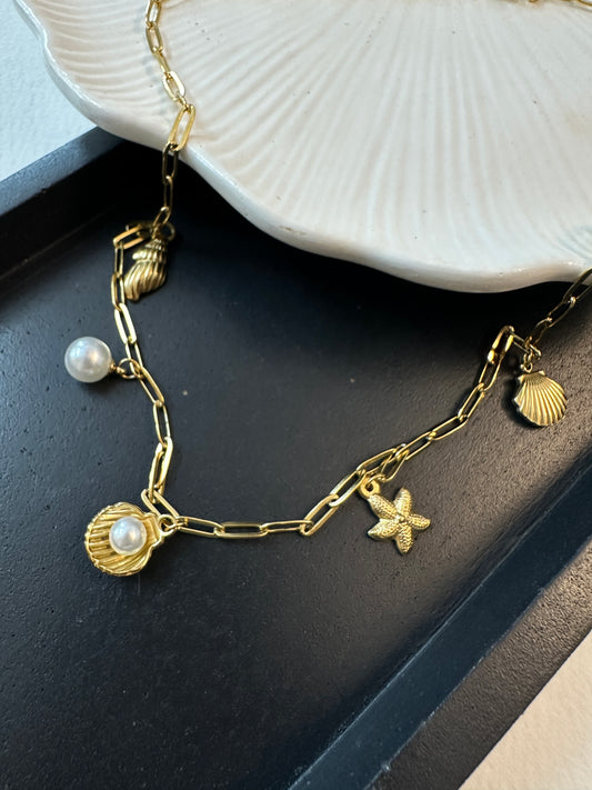 Pearl Charm Necklace